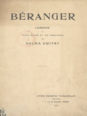 cover image of Béranger